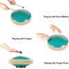 imageSteel Tongue Drum  13 Inches 15 Notes Tongue Drum  Hand Pan Drum with Music Book Handpan Drums Mallets and Carry Bag D Major Navy BlueMalachite Green