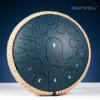 imageSteel Tongue Drum  13 Inches 15 Notes Tongue Drum  Hand Pan Drum with Music Book Handpan Drums Mallets and Carry Bag D Major Navy BlueNavy Blue