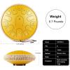 imageSteel Tongue Drum  13 Inches 15 Notes Tongue Drum  Hand Pan Drum with Music Book Handpan Drums Mallets and Carry Bag D Major Navy BlueYellow