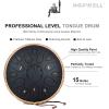 imageSteel Tongue Drum  15 Note 12 Inch Tongue Drums  Percussion Instruments  Hand Pan Drum with Music Book Drum Mallets and Carry Bag D Major BlackBlack