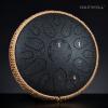 imageSteel Tongue Drum  15 Note 12 Inch Tongue Drums  Percussion Instruments  Hand Pan Drum with Music Book Drum Mallets and Carry Bag D Major BlackBlack