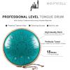 imageSteel Tongue Drum  15 Note 12 Inch Tongue Drums  Percussion Instruments  Hand Pan Drum with Music Book Drum Mallets and Carry Bag D Major BlackMalachite Green