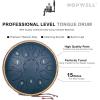 imageSteel Tongue Drum  15 Note 12 Inch Tongue Drums  Percussion Instruments  Hand Pan Drum with Music Book Drum Mallets and Carry Bag D Major BlackNavy Blue
