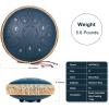 imageSteel Tongue Drum  15 Note 12 Inch Tongue Drums  Percussion Instruments  Hand Pan Drum with Music Book Drum Mallets and Carry Bag D Major BlackNavy Blue