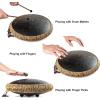 imageSteel Tongue Drum  HOPWELL 15 Note 14 Inch Tongue Drum  Hand Pan Drums with Music Book Steel Handpan Drum Mallets and Carry Bag D Major BlackBlack