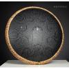 imageSteel Tongue Drum  HOPWELL 15 Note 14 Inch Tongue Drum  Hand Pan Drums with Music Book Steel Handpan Drum Mallets and Carry Bag D Major BlackBlack
