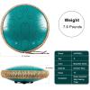 imageSteel Tongue Drum  HOPWELL 15 Note 14 Inch Tongue Drum  Hand Pan Drums with Music Book Steel Handpan Drum Mallets and Carry Bag D Major BlackMalachite Green