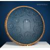 imageSteel Tongue Drum  HOPWELL 15 Note 14 Inch Tongue Drum  Hand Pan Drums with Music Book Steel Handpan Drum Mallets and Carry Bag D Major BlackNavy Blue